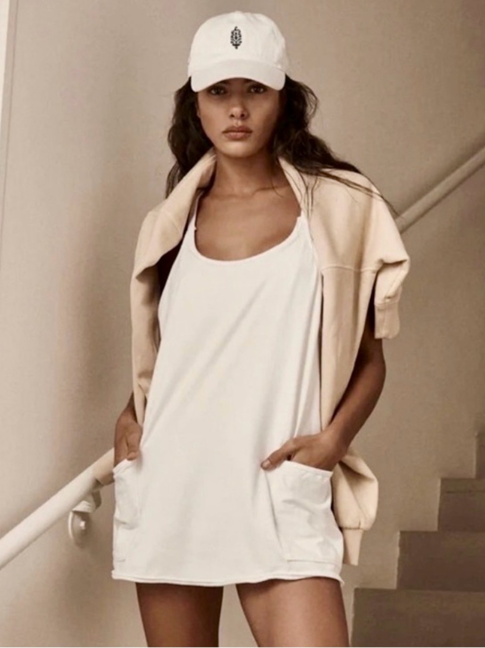 NEW Free People Movement Hot Shot Mini Dress in Ivory